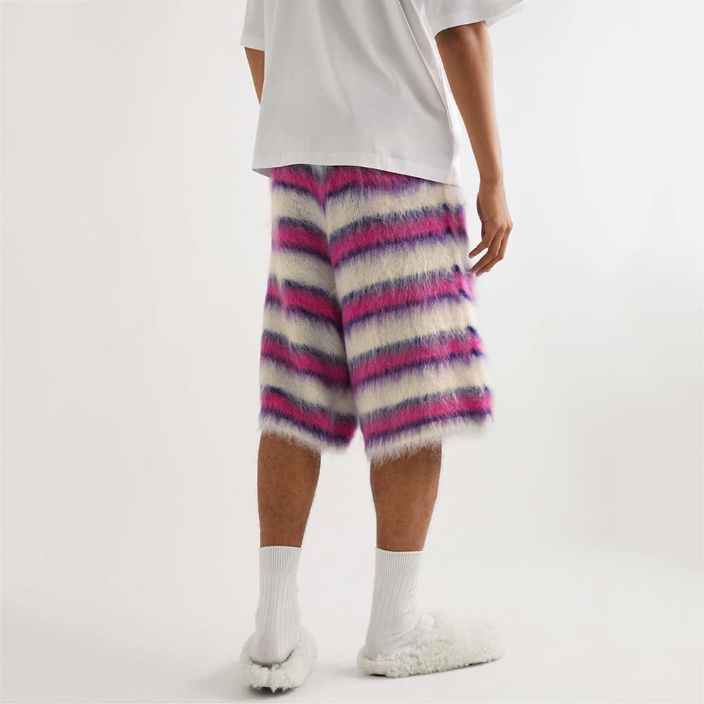 mohair knitted drawstring short back show