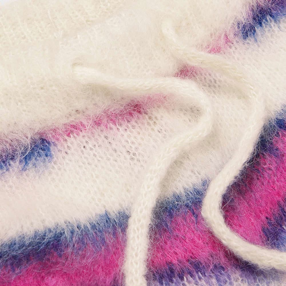 mohair knitted drawstring short details