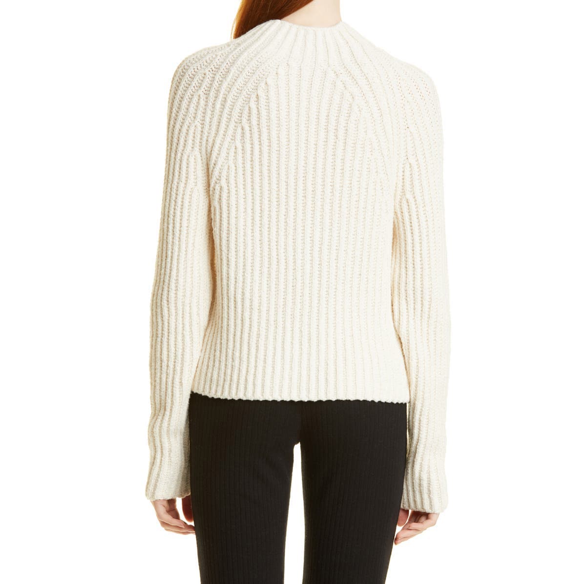 ribbed knit cotton pullover design