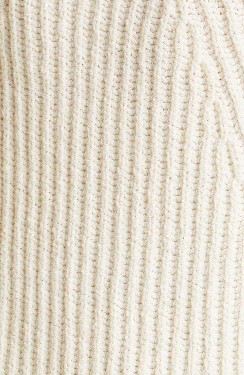 ribbed knit cotton pullover materials