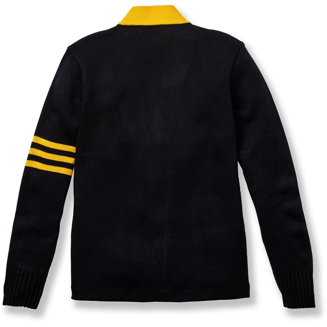 Custom Men Jacquard Knit Varsity Cardigan Sweater Back Show